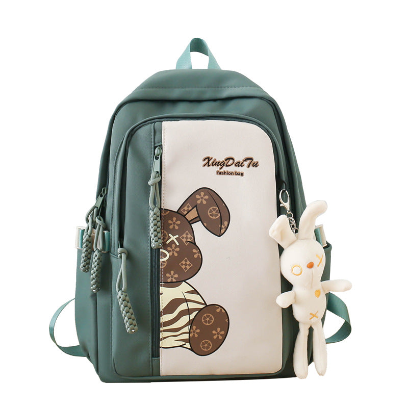 Casual college style large capacity Korean style student schoolbag 2024 new contrast color Korean style junior high school student backpack