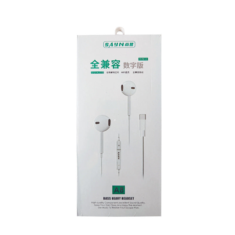 Ear Headphones Suitable for Huawei Xiaomi Mobile Phone 3.5 Interface Type-C Digital Version Wired Headphones