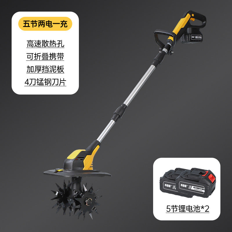 Cross-Border Industrial Handheld Tiller, Small Household Micro-Tiller, Vegetable Field Rotary Tiller, Agricultural Excavator, Agricultural Weeding