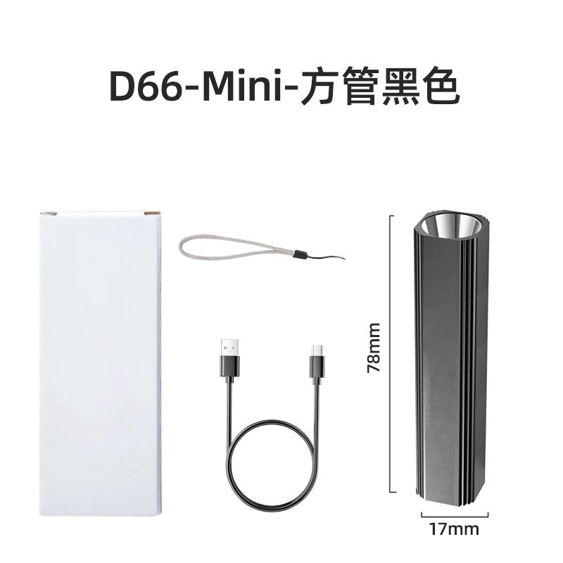 Aluminum Alloy Led Mini Flashlight USB Rechargeable Outdoor Lighting Strong Light Home Portable Gift