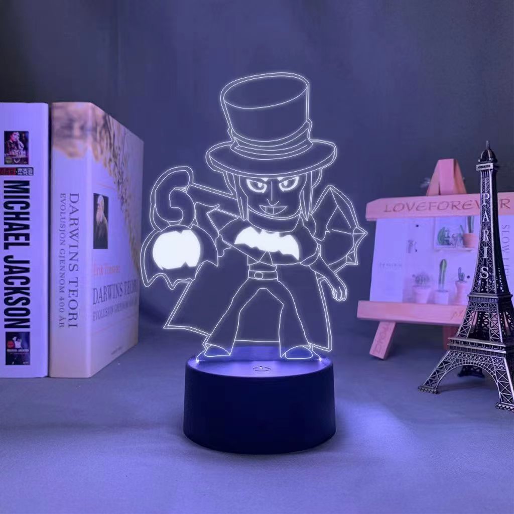 King of Gods Blok Edgar Figure Gift Bedroom Game E-Sports Atmosphere 3D Night Light