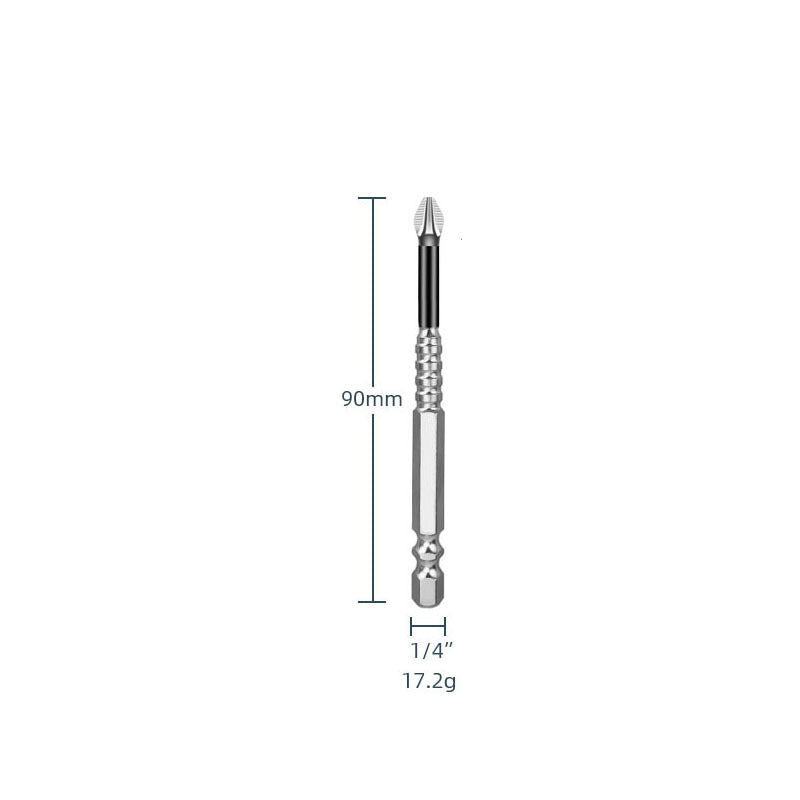 Yunbei non-slip batch head electric wind batch nozzle electric screwdriver head magnetic batch head PH2 blue leather cross batch head