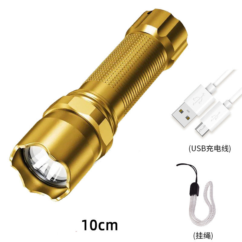 led flashlight rechargeable multi-purpose long-range portable super bright household mini portable side light