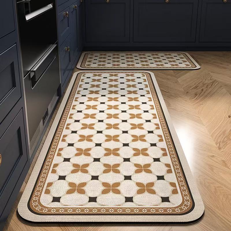 Diatom mud kitchen floor mat non-slip oil-proof absorbent mat door stain-resistant floor mat waterproof household washable erasable carpet
