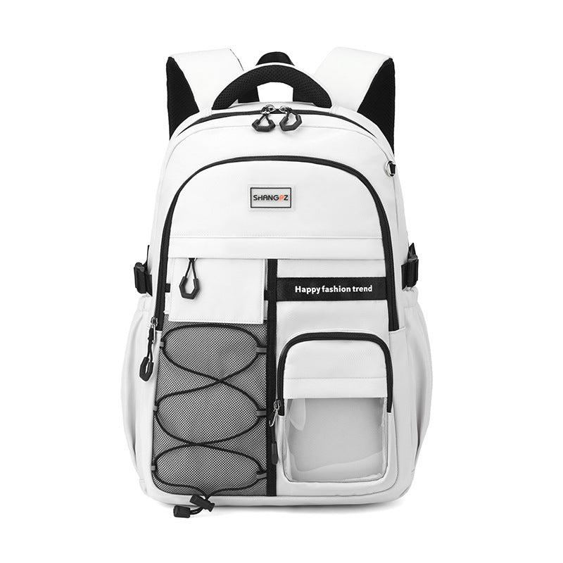New junior high school students men and women to reduce the burden of ridge protection middle school students schoolbag Amazon Senior high school primary school students large capacity shoulder bag