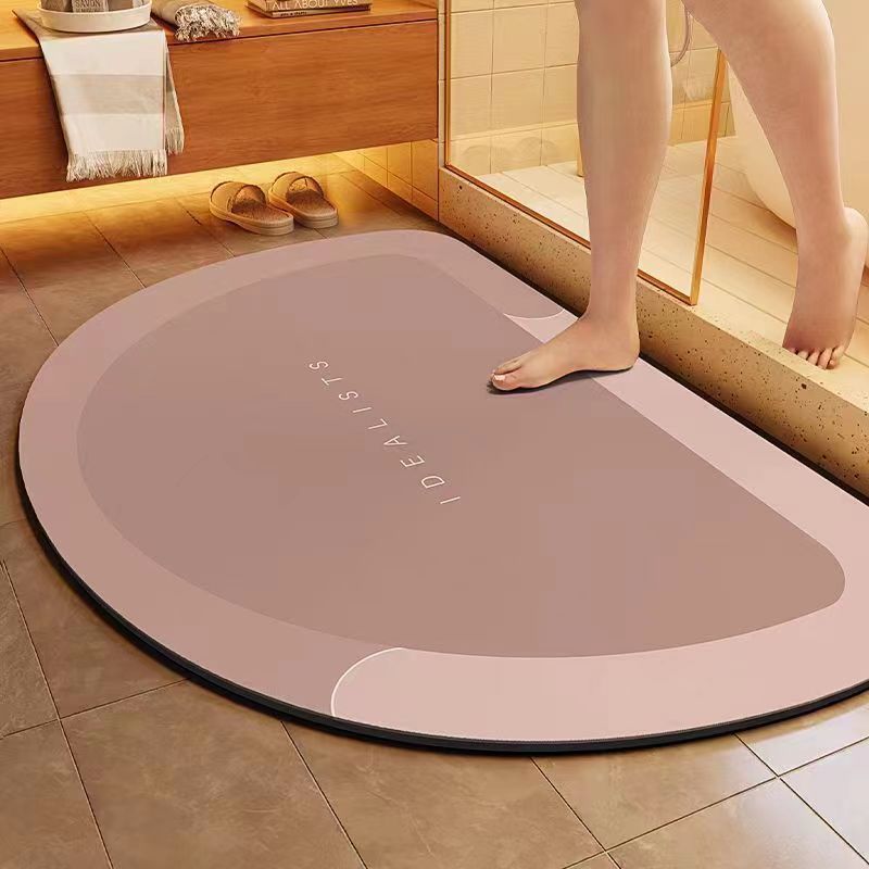 Bathroom Diatom Mud Water-Absorbent Non-Slip Floor Mats Entrance Door Mats Bathroom Quick-Drying and Stain-Resistant Floor Mats