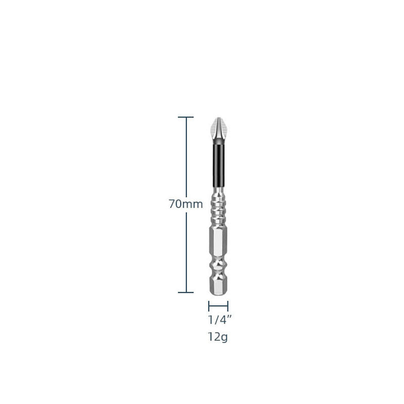 Yunbei non-slip batch head electric wind batch nozzle electric screwdriver head magnetic batch head PH2 blue leather cross batch head
