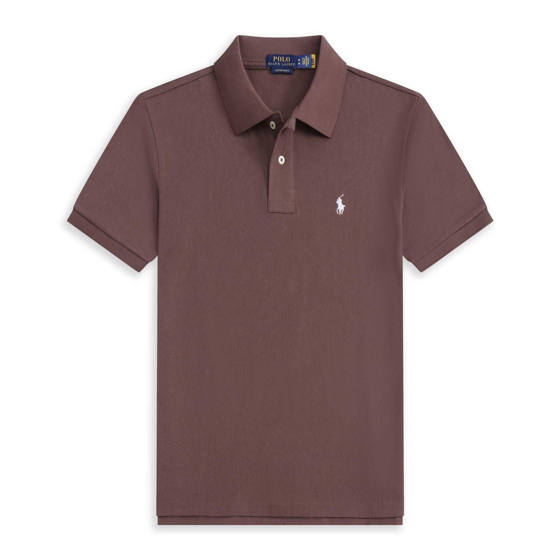 Summer Export Rlpolo Shirt Men's Short-Sleeved T-Shirt Lapel Pony Logo Embroider Casual Wear Simple and Casual