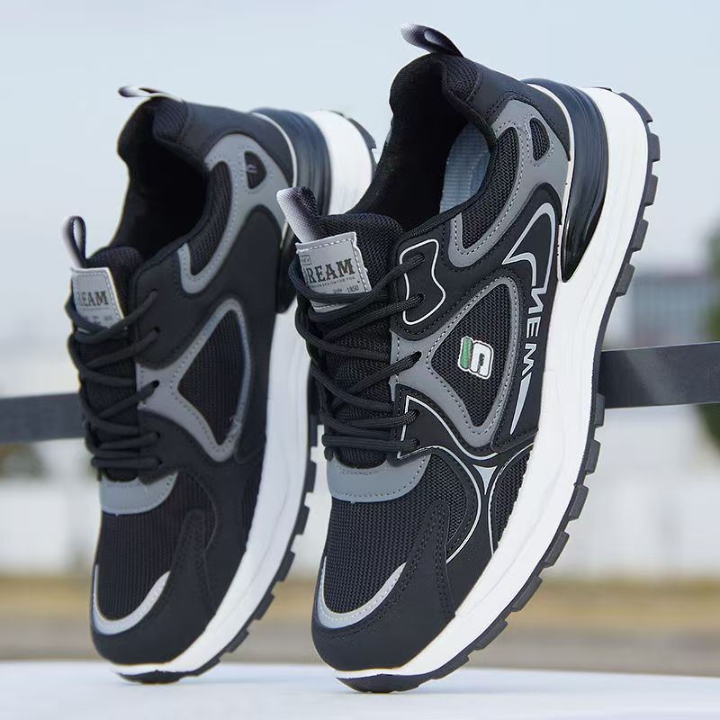 Men's Shoes 2025 New Breathable Mesh sneaker Soft Sole Running Shoes Fashion Casual Shoes Thick Sole Torre Shoes