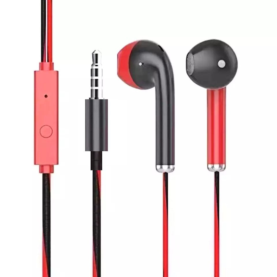 Heads phone U24 two-color headphones Macaron color contrast headphones K-song wire control headphones with microphone earplugs