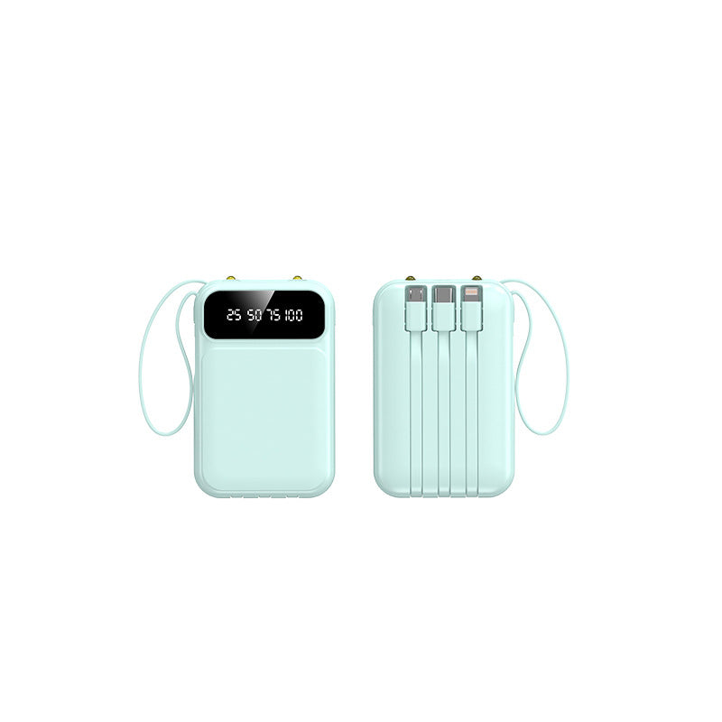 Fast Charging Power Bank with 3C Certification, 20000Mah Large Capacity, Mini Portable Power Bank with Cable, Custom Design