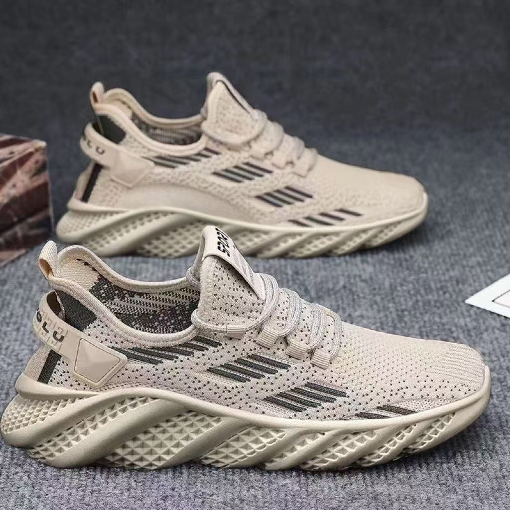 Shoes for Men 2025 New Soft Sole Comfortable Running Casual Shoes Fly Woven Sports Shoes Men's Casual Shoes
