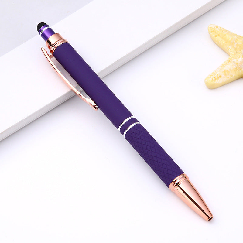 Creative Press Pen Metal Ballpoint Pen Aluminum Rod Spray Glue Ballpoint Pen Hotel Pen Advertising Pen Printable Logo
