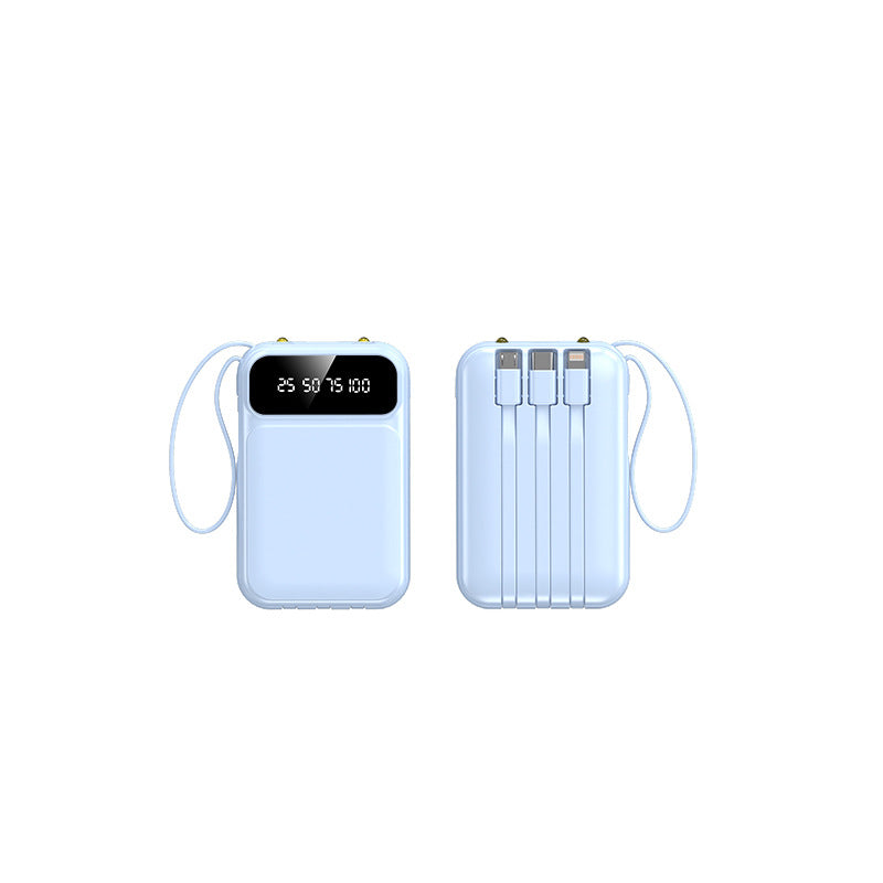 Fast Charging Power Bank with 3C Certification, 20000Mah Large Capacity, Mini Portable Power Bank with Cable, Custom Design
