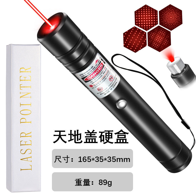 Laser light green laser high power USB direct charge star pattern laser red light green laser flashlight