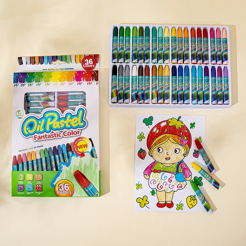 Oil Pastels Carefully Selected 12-36 Color Oil Pastels Washable Kidsren's Crayons Painting Pen Painting Tools Pen Handmade