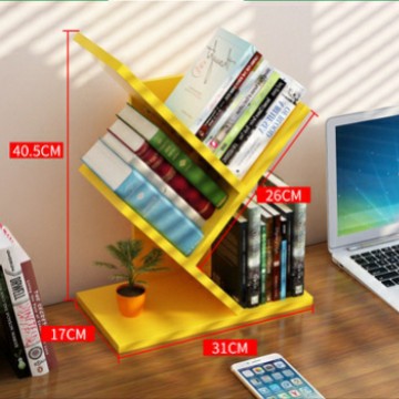 Tree-shaped Bookshelf Wall Desktop Bookshelf ins Nordic Office Simple Bedroom Room Trunk Bookshelf Small