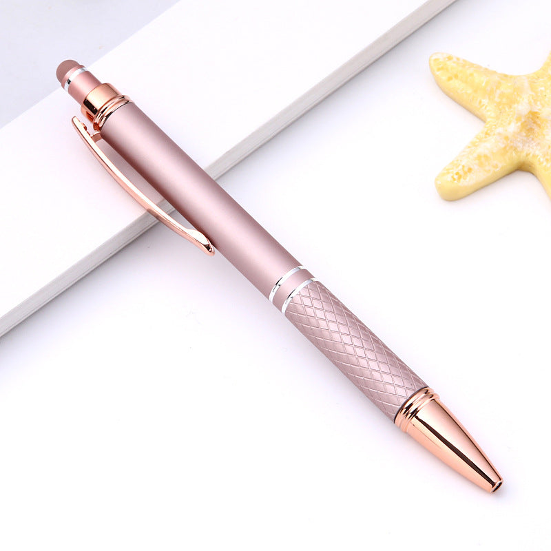 Creative Press Pen Metal Ballpoint Pen Aluminum Rod Spray Glue Ballpoint Pen Hotel Pen Advertising Pen Printable Logo
