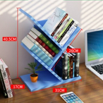 Tree-shaped Bookshelf Wall Desktop Bookshelf ins Nordic Office Simple Bedroom Room Trunk Bookshelf Small