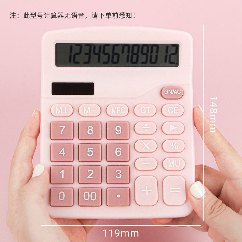 Office Supplies 837 Solar Calculator Dual Power Supply 12-Bit Large Display Accounting Computer
