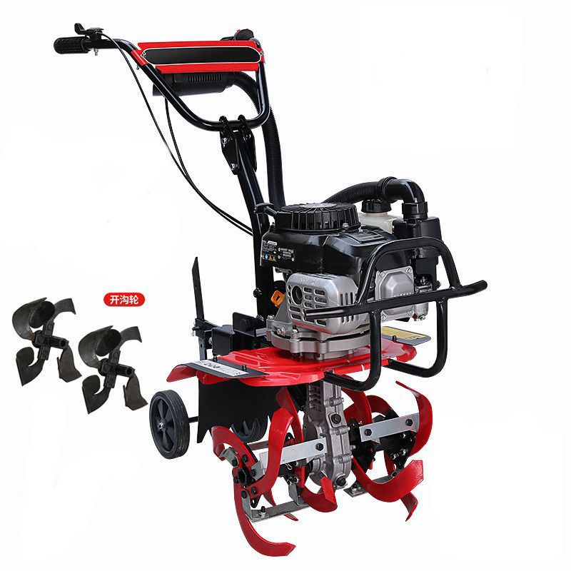 Wuyang Electric Start Micro Tillage Machine Small Gasoline Household Four-Stroke Soil Loosening Paddy Field Weeding Trenching Machine Tillage Rotary Tillage