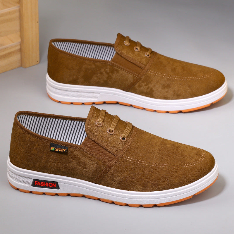 Breathable cloth shoes Beijing beef tendon bottom soft old non-slip lightweight: shoes wear-resistant work shoes canvas shoes comfortable men's board