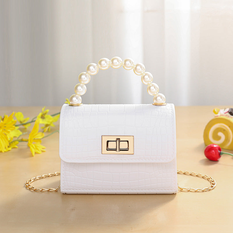 foreign trade crocodile pattern Pearl portable jelly bag shoulder Women's bag messenger bag bags mobile phone casual bag