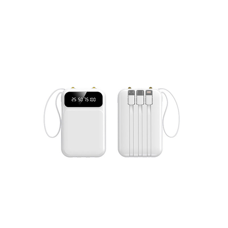 Fast Charging Power Bank with 3C Certification, 20000Mah Large Capacity, Mini Portable Power Bank with Cable, Custom Design