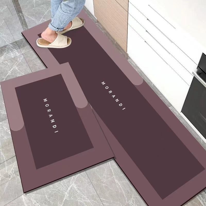 Diatom mud kitchen floor mat non-slip oil-proof absorbent mat door stain-resistant floor mat waterproof household washable erasable carpet