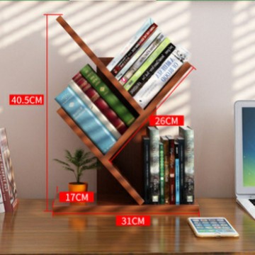 Tree-shaped Bookshelf Wall Desktop Bookshelf ins Nordic Office Simple Bedroom Room Trunk Bookshelf Small