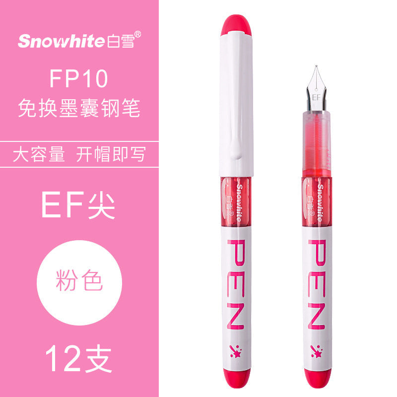 Baixue Fp10 Direct Liquid Color Fountain Pen, Quick-Drying, Ef Tip 0.38mm, Disposable, Large Capacity, No Need to Replace Ink Cartridges