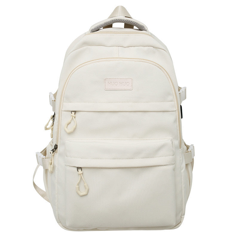 Schoolbags for Junior High School, High School, and College Students, New Fashionable Large-Capacity Backpacks, College-Style Class Casual Backpacks