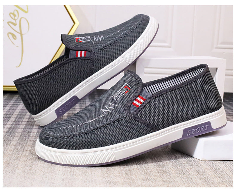 Breathable cloth shoes Beijing beef tendon bottom soft old non-slip lightweight: shoes wear-resistant work shoes canvas shoes comfortable men's board