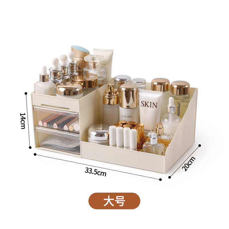 Cosmetic Storage Box High-level Desktop Large Capacity Plastic Integrated Cosmetic Box Dressing Box