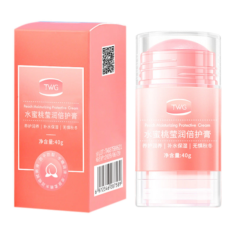 TWG Ying Run Double Protection Stick Cream Anti-dry Autumn and Winter Peach Double Protection Cream Crack Moisturizing Skin Care Special Protection Cream