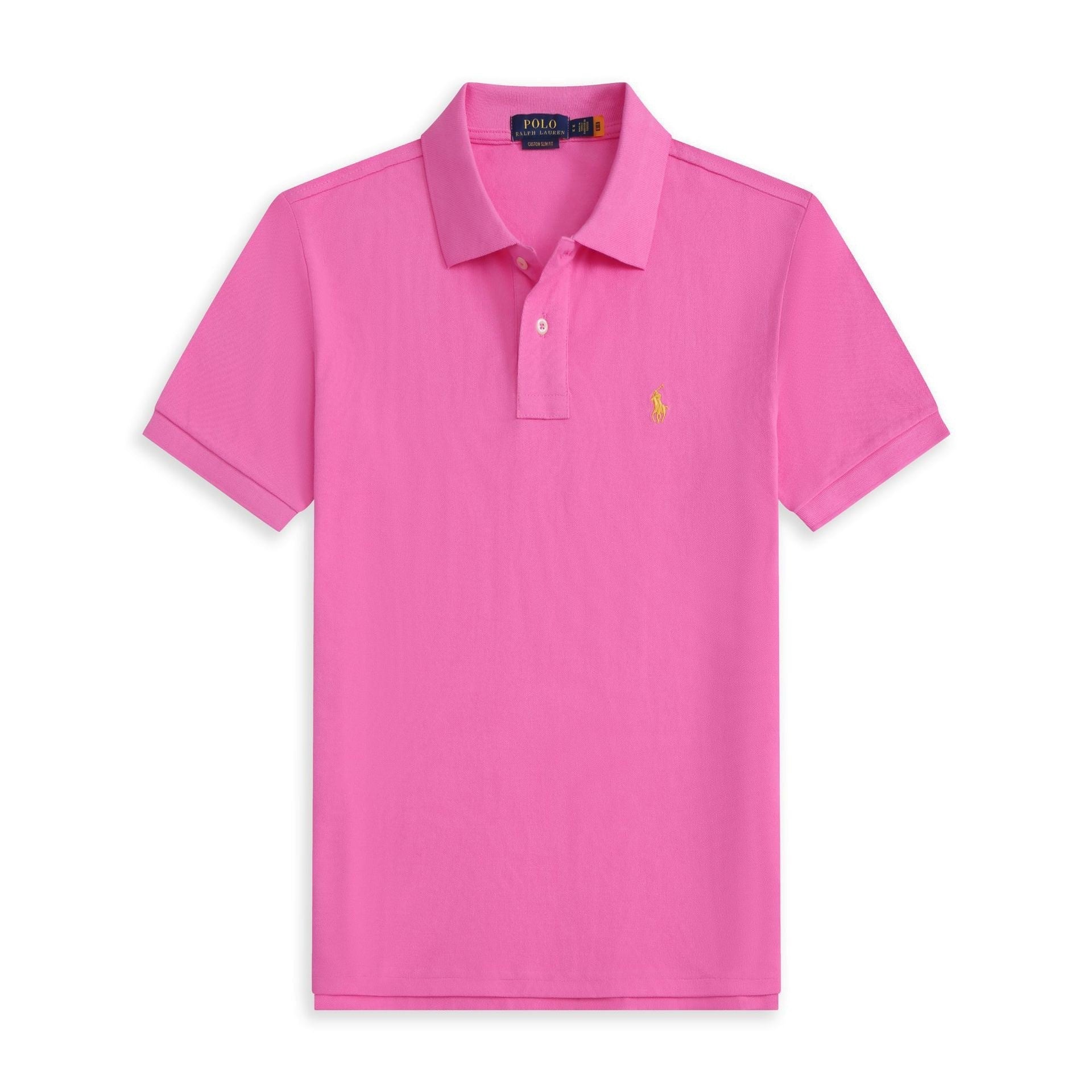 Summer Export Rlpolo Shirt Men's Short-Sleeved T-Shirt Lapel Pony Logo Embroider Casual Wear Simple and Casual