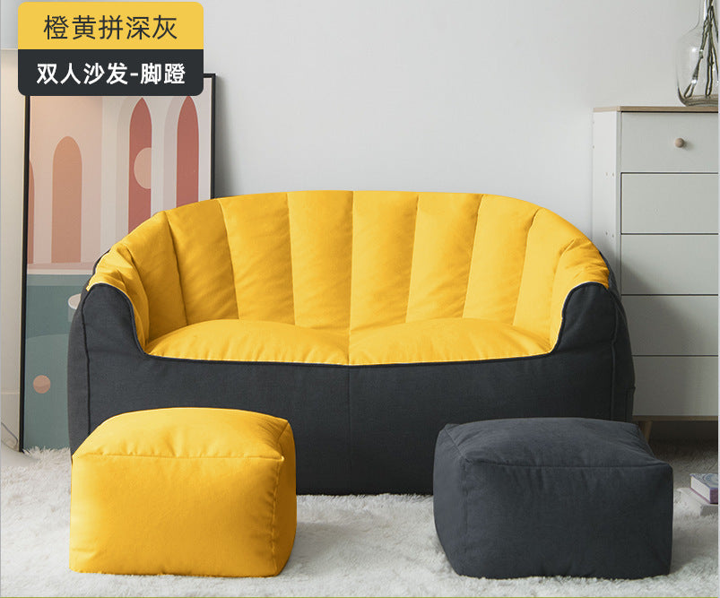 Bean bag sofa lazy sofa tatami lunch break small sofa double bedroom color matching solid color wholesale factory direct supply