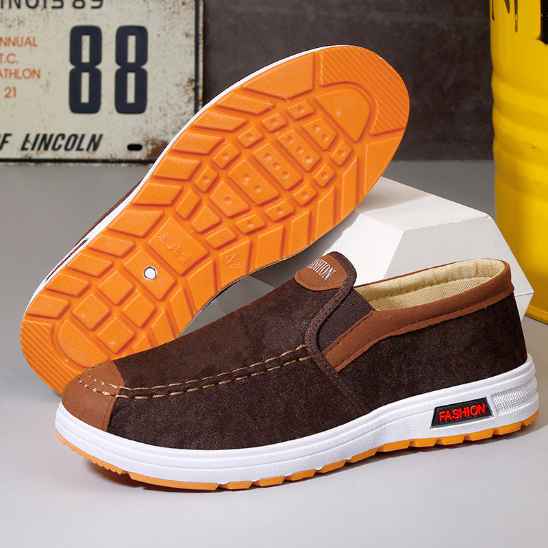Breathable cloth shoes Beijing beef tendon bottom soft old non-slip lightweight: shoes wear-resistant work shoes canvas shoes comfortable men's board
