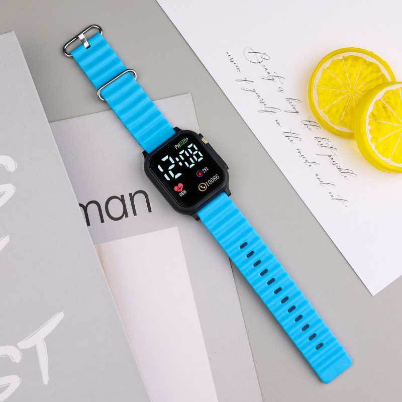 New Love Square Led Electronic Watch Creative Ocean Wave with Digital Luminous Watch for Women