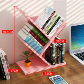 Tree-shaped Bookshelf Wall Desktop Bookshelf ins Nordic Office Simple Bedroom Room Trunk Bookshelf Small