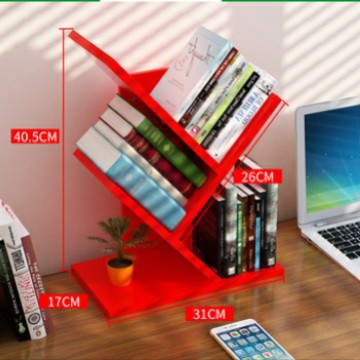 Tree-shaped Bookshelf Wall Desktop Bookshelf ins Nordic Office Simple Bedroom Room Trunk Bookshelf Small