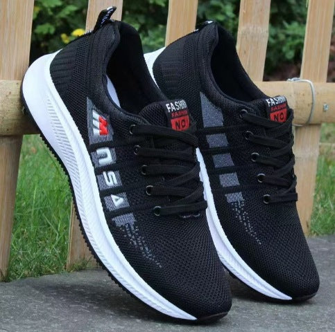 Shoes for Men 2025 New Soft Sole Comfortable Running Casual Shoes Fly Woven Sports Shoes Men's Casual Shoes