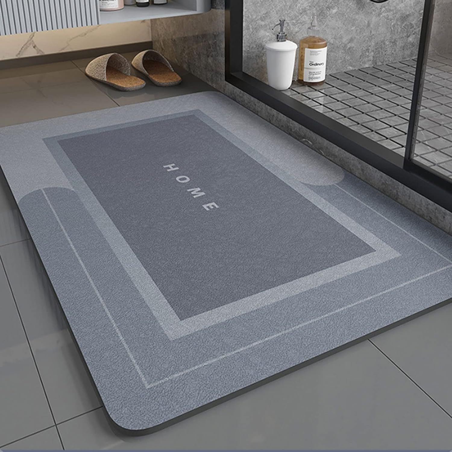 Diatom Mud Floor Mat Bathroom Toilet Door Absorbent Mat Non-Slip Household Toilet Foot Mat Carpet Home Sludge Resistance