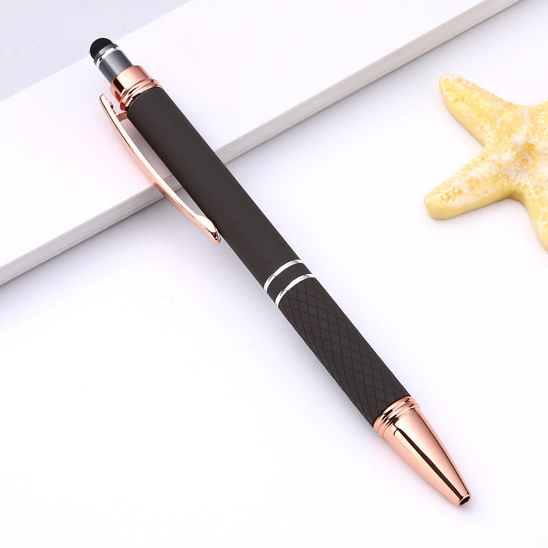 Creative Press Pen Metal Ballpoint Pen Aluminum Rod Spray Glue Ballpoint Pen Hotel Pen Advertising Pen Printable Logo