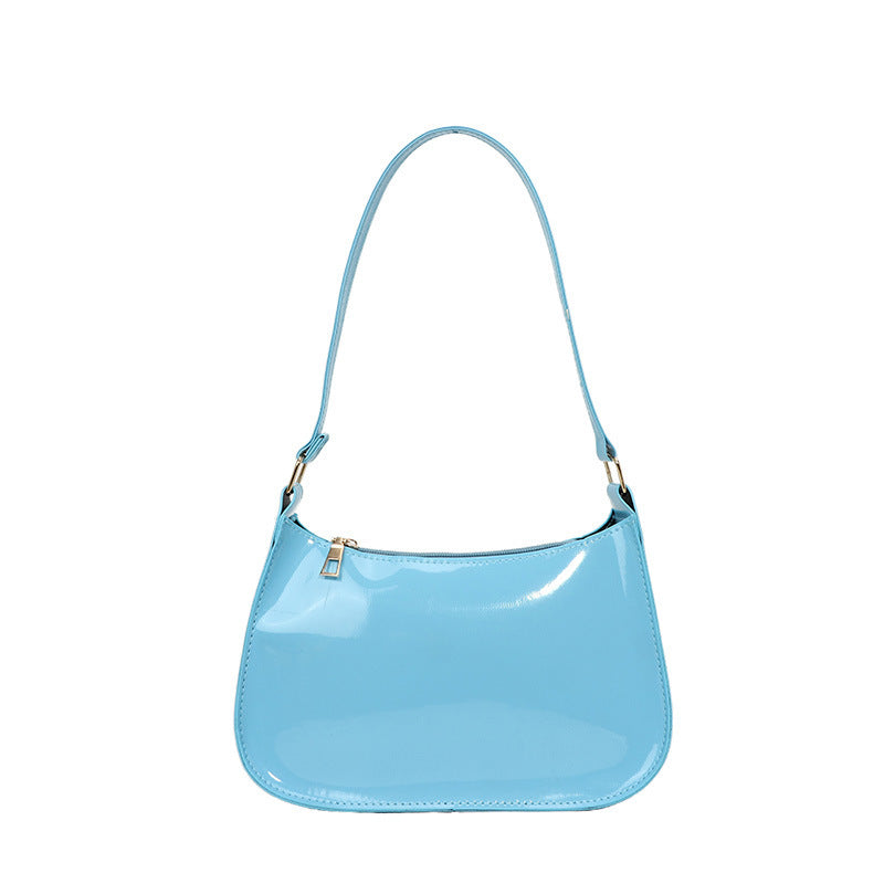 Popular Fashion Solid Color Small Square Bag 2024 Autumn and Winter New Korean Shoulder Underarm Handbag Women's Bag Trendy