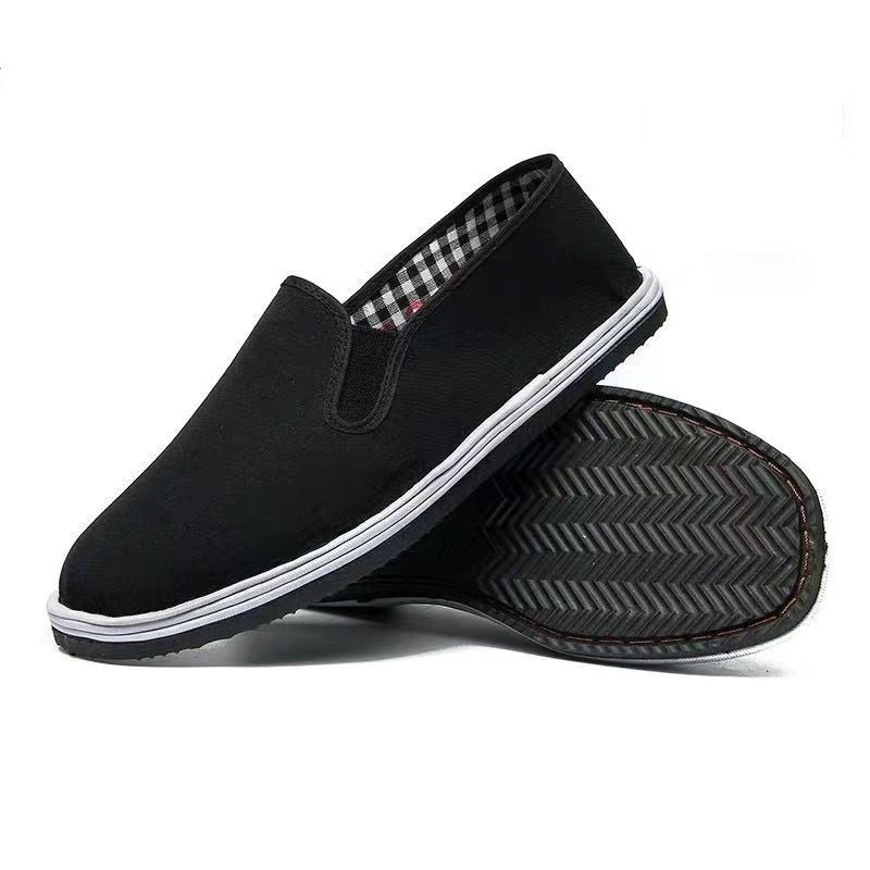 Breathable cloth shoes Beijing beef tendon bottom soft old non-slip lightweight: shoes wear-resistant work shoes canvas shoes comfortable men's board