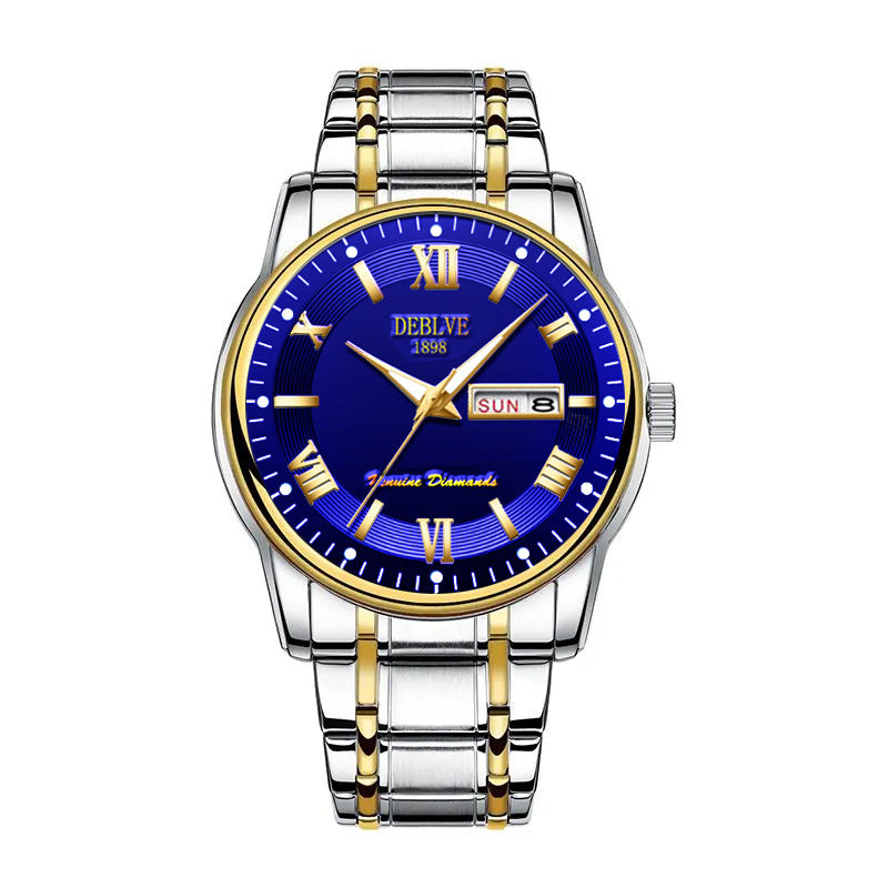 Swiss automatic movement watch men's watch waterproof luminous calendar Korean simple watch quartz watch non-mechanical
