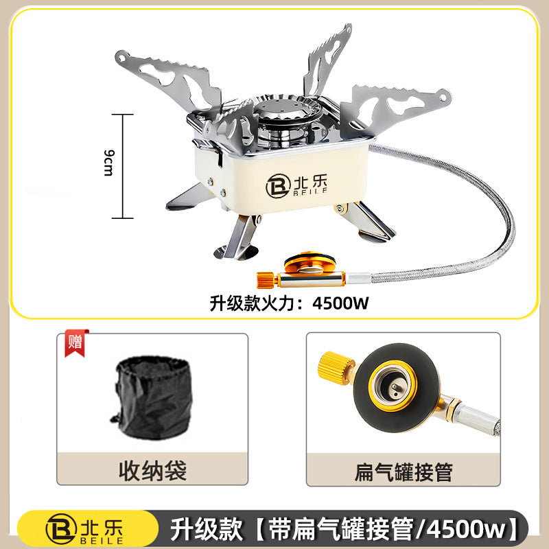 Card Stove Outdoor Stove Folding Gas Stove Outdoor Camping Cooker Portable Water Boiling Tea Stove Head Gas Stove