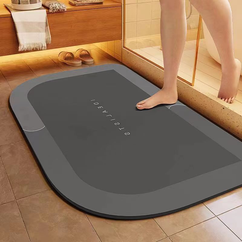 Bathroom Diatom Mud Water-Absorbent Non-Slip Floor Mats Entrance Door Mats Bathroom Quick-Drying and Stain-Resistant Floor Mats