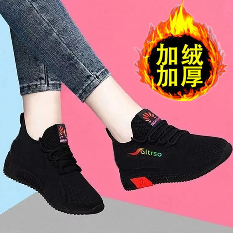 A generation of spring and autumn canvas shoes old Beijing cloth shoes women's soft bottom sneakers breathable casual shoes plus velvet cotton shoes
